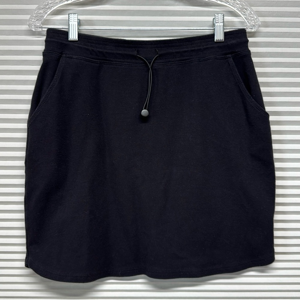 Sundry for Evereve Black Pull On Drawstring Waist Mini Skirt with Pockets Large